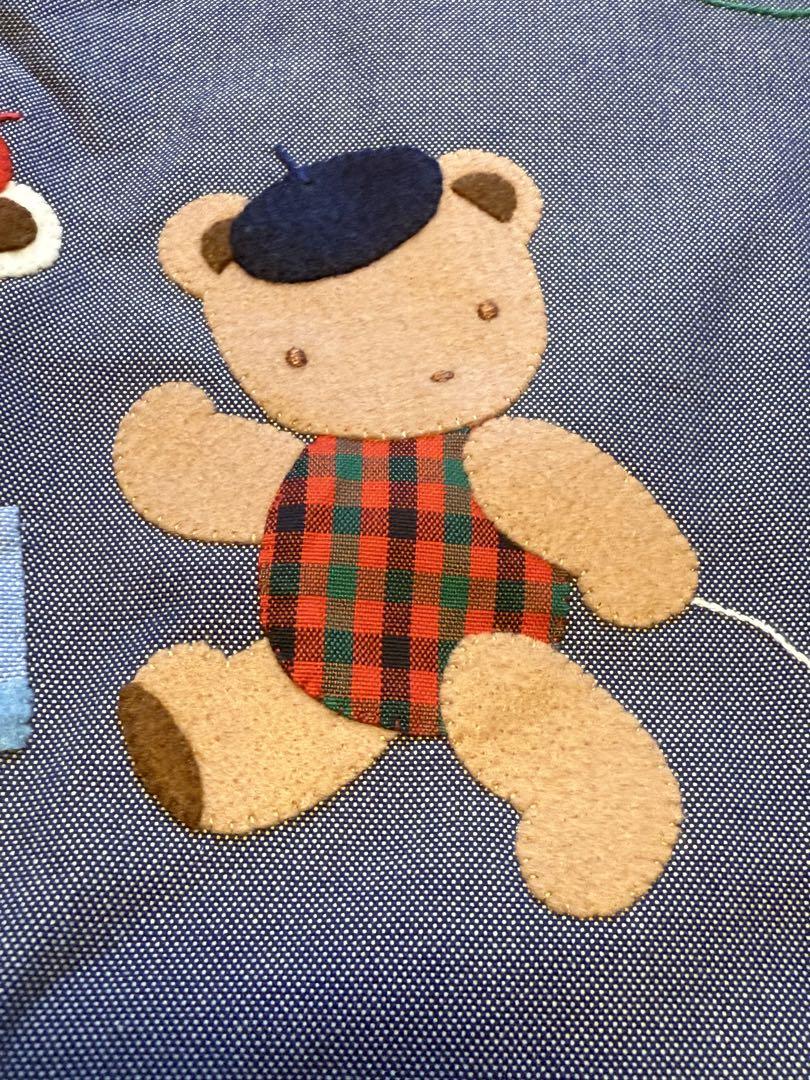 未使用　ファミリア　デニムバッグ　手刺繍