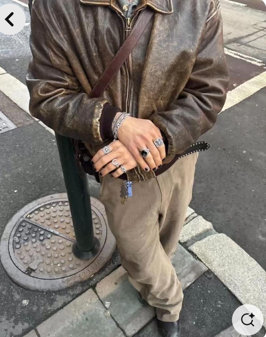 USA製　Vintage Brown Leather Jacket 4 sintjansvereringkachtem.be