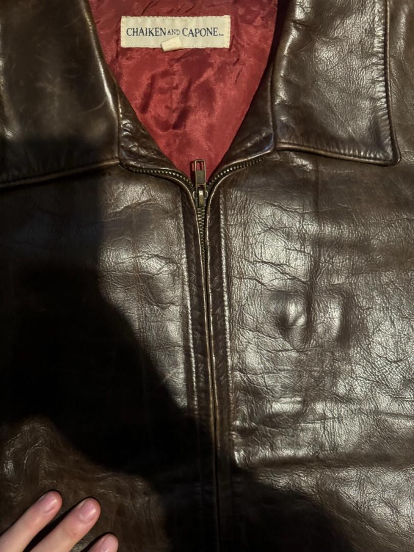 USA製　Vintage Brown Leather Jacket 4 sintjansvereringkachtem.be