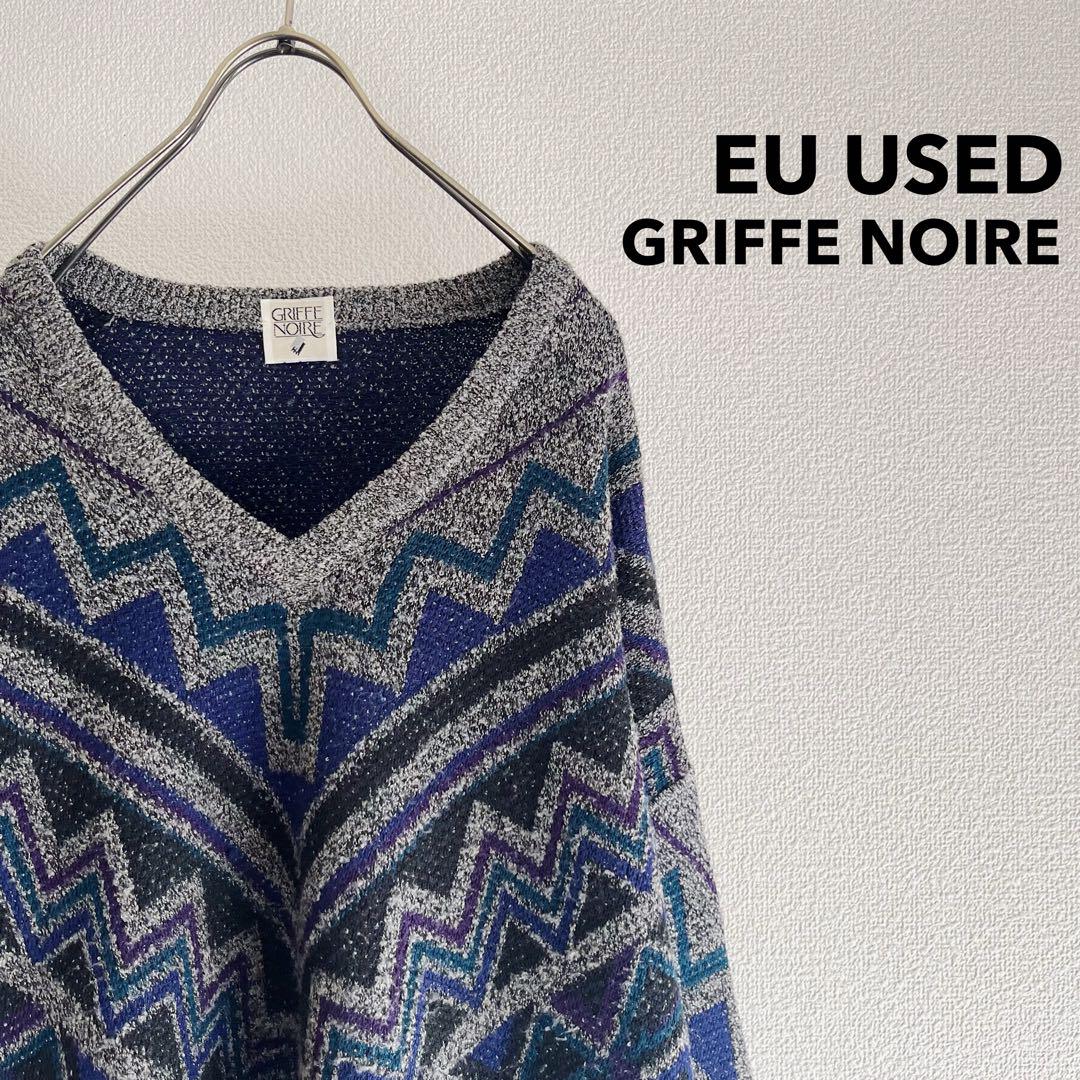 古着 イタリア製 “GRIFFE NOIRE” V-Neck Sweater