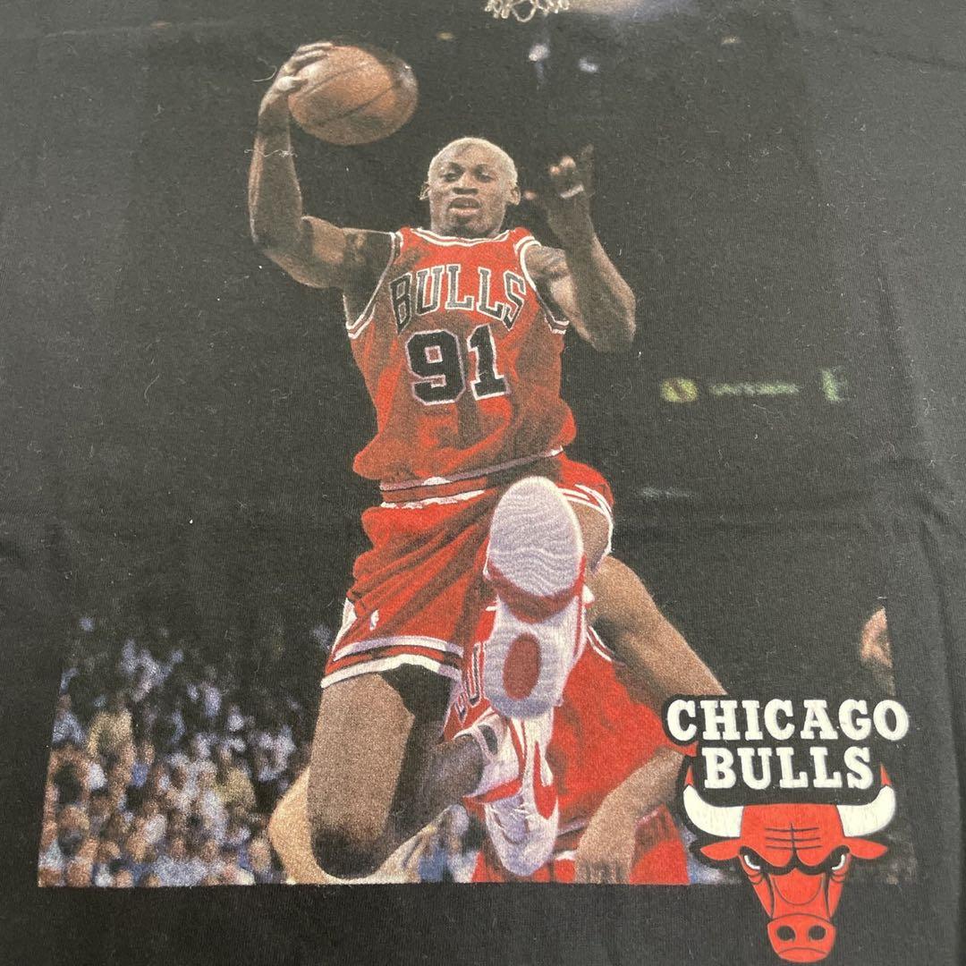 デニス・ロッドマンTシャツ シカゴ・ブルズ NBA ブラック デニス・ロッドマンTシャツ シカゴ・ブルズ NBA ブラック