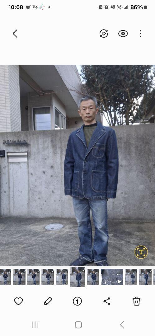 Levi'sデニム テーラードジャケット インディゴ赤タブ