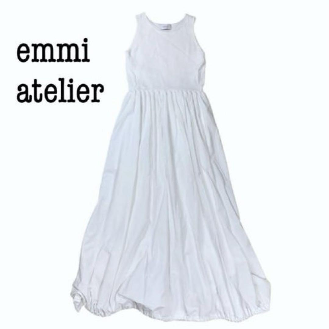 【emmi atelier】 エミアトリエ ニットドッキングドロストワンピースSワンピース
