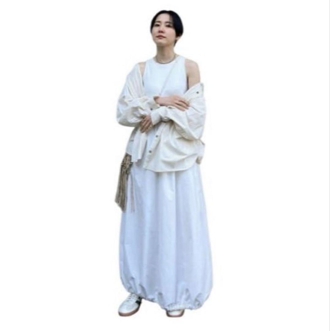 【emmi atelier】 エミアトリエ ニットドッキングドロストワンピースS