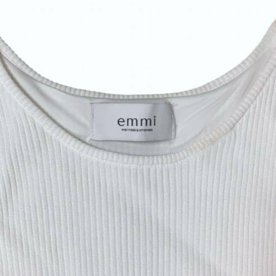 【emmi atelier】 エミアトリエ ニットドッキングドロストワンピースS