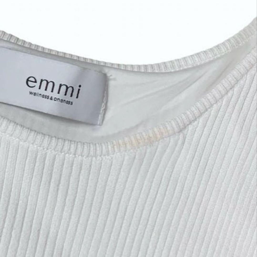 【emmi atelier】 エミアトリエ ニットドッキングドロストワンピースS