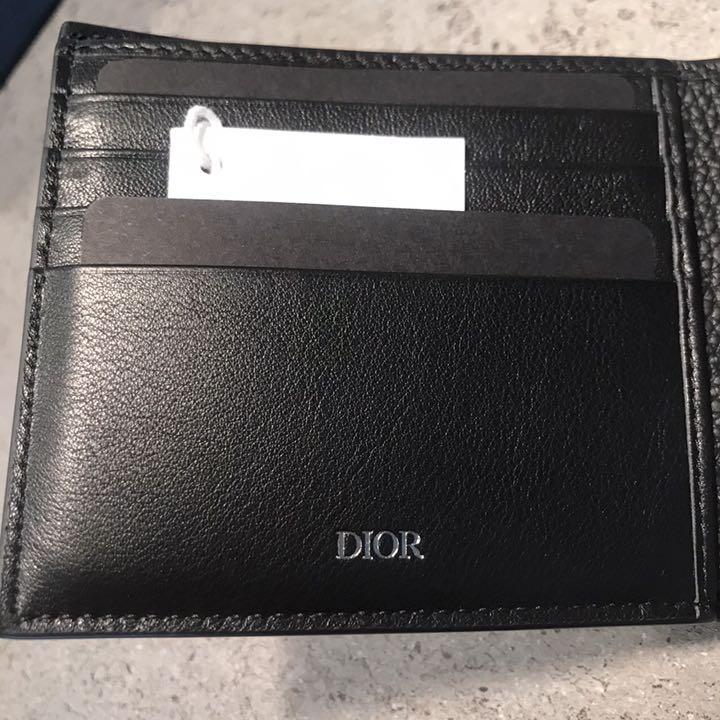 新品未使用Dior 黒 二つ折り財布 メンズ