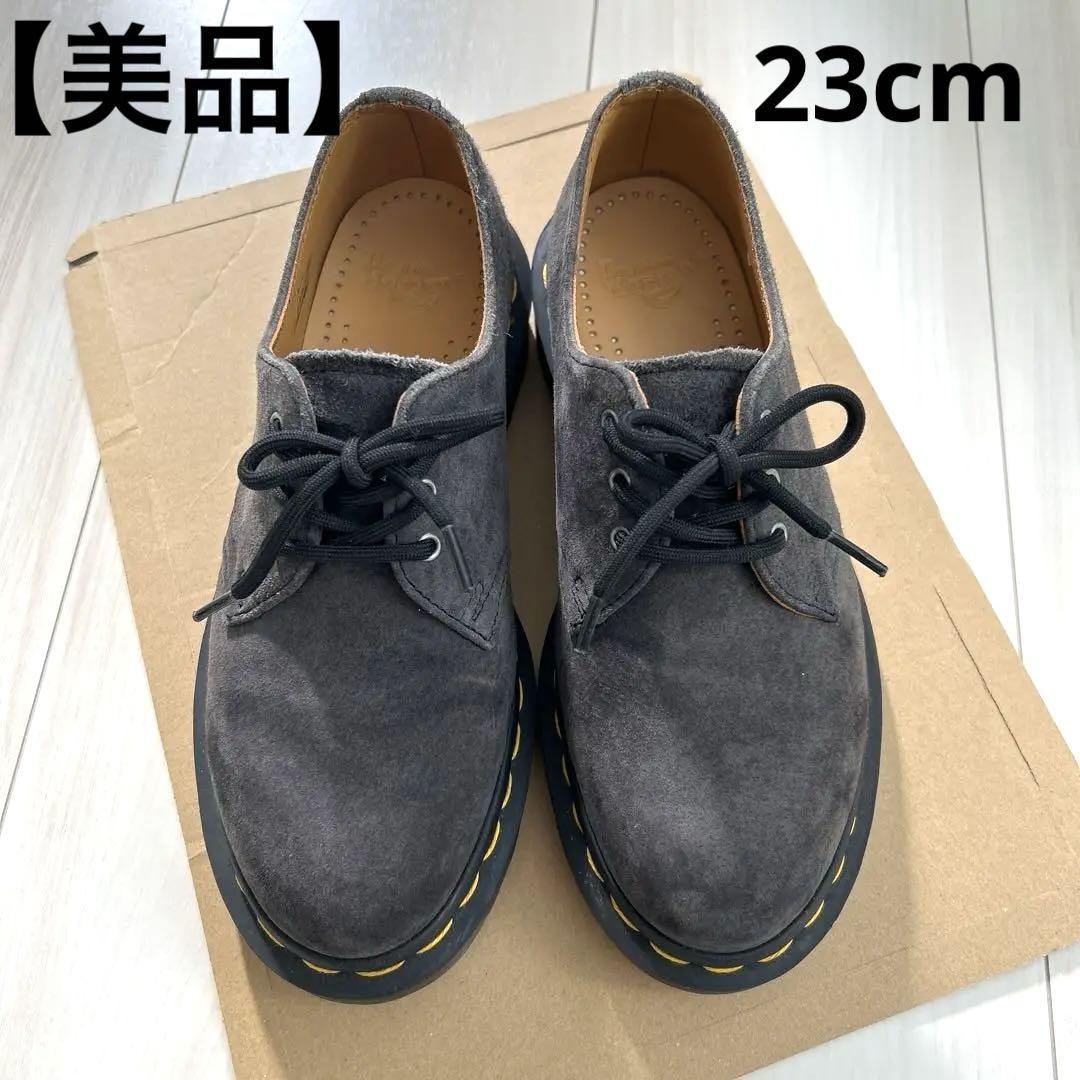 【美品】Dr.Martensグレー スエード 厚底シューズ