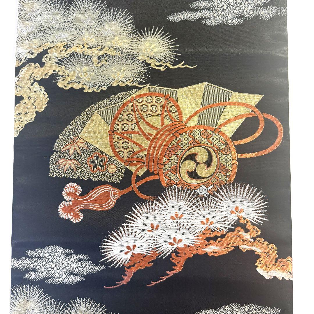 第一ネット 名古屋帯 5k2074 鼓 メルカリ - 着物 和装 柄物 赤 白 銀色 金色 黒 着物・浴衣