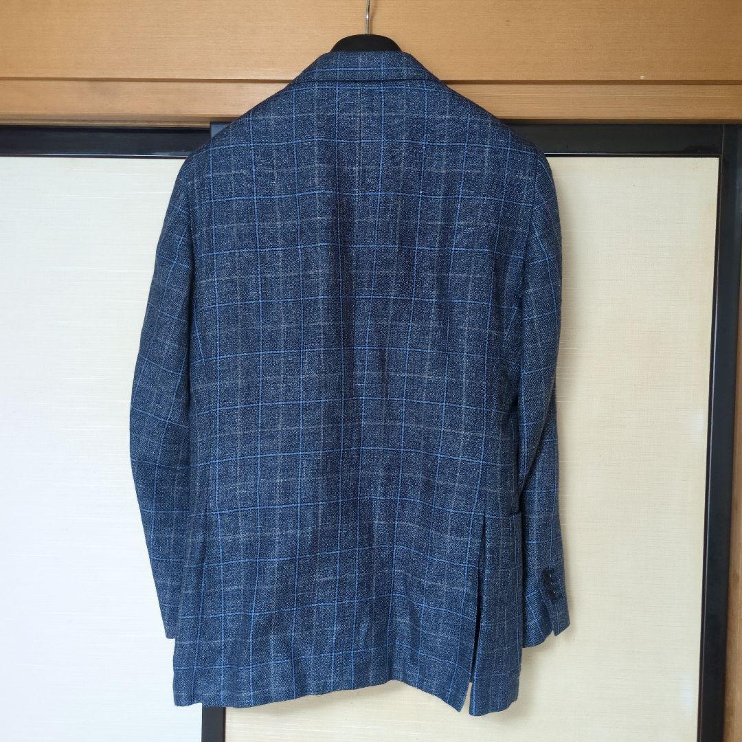ユニバーサルランゲージ テーラードジャケット L 赤紫 麻混 REDA