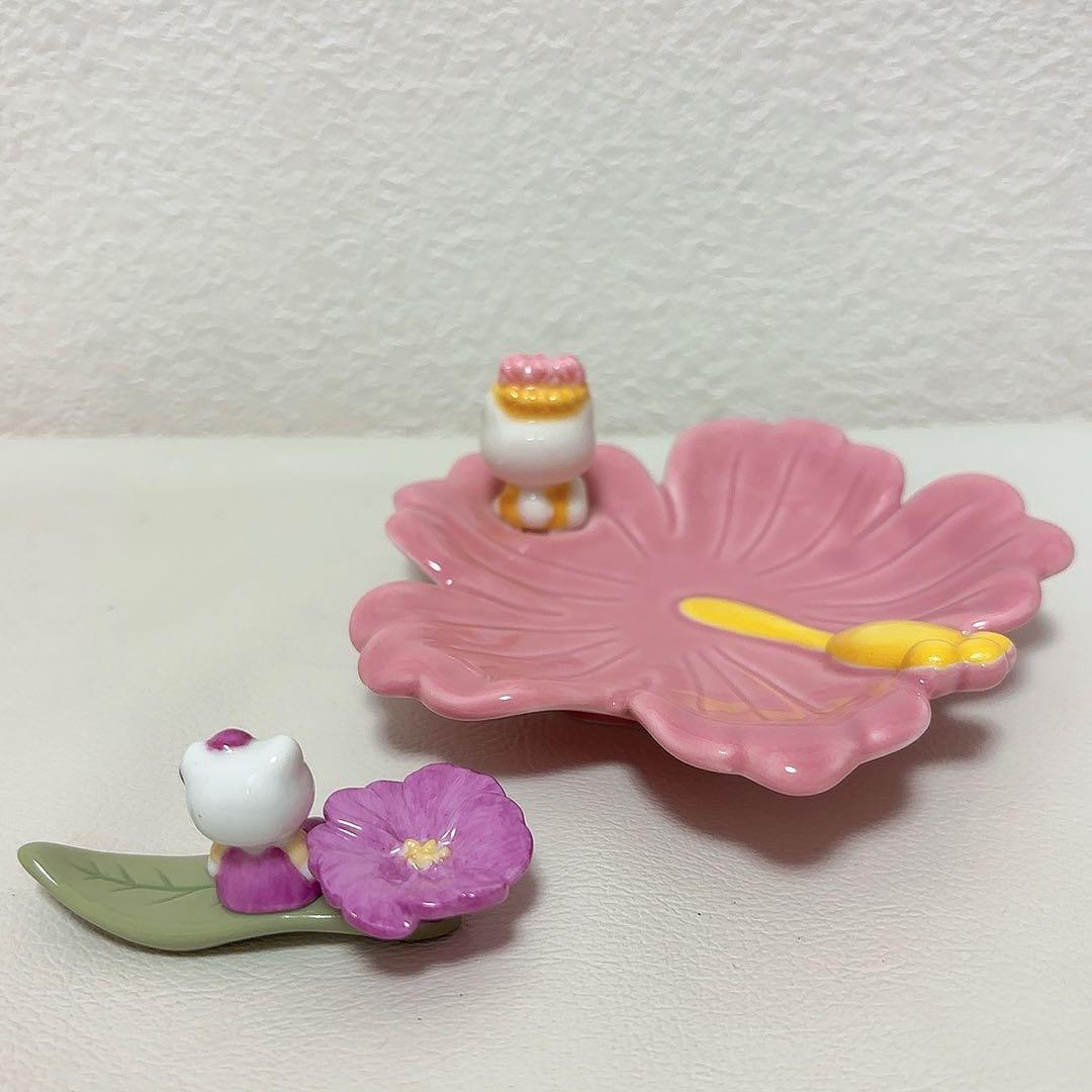 【海外限定】 レア】 ハローキティ ハイビスカス アクセサリートレー 箸置き 小物入れ