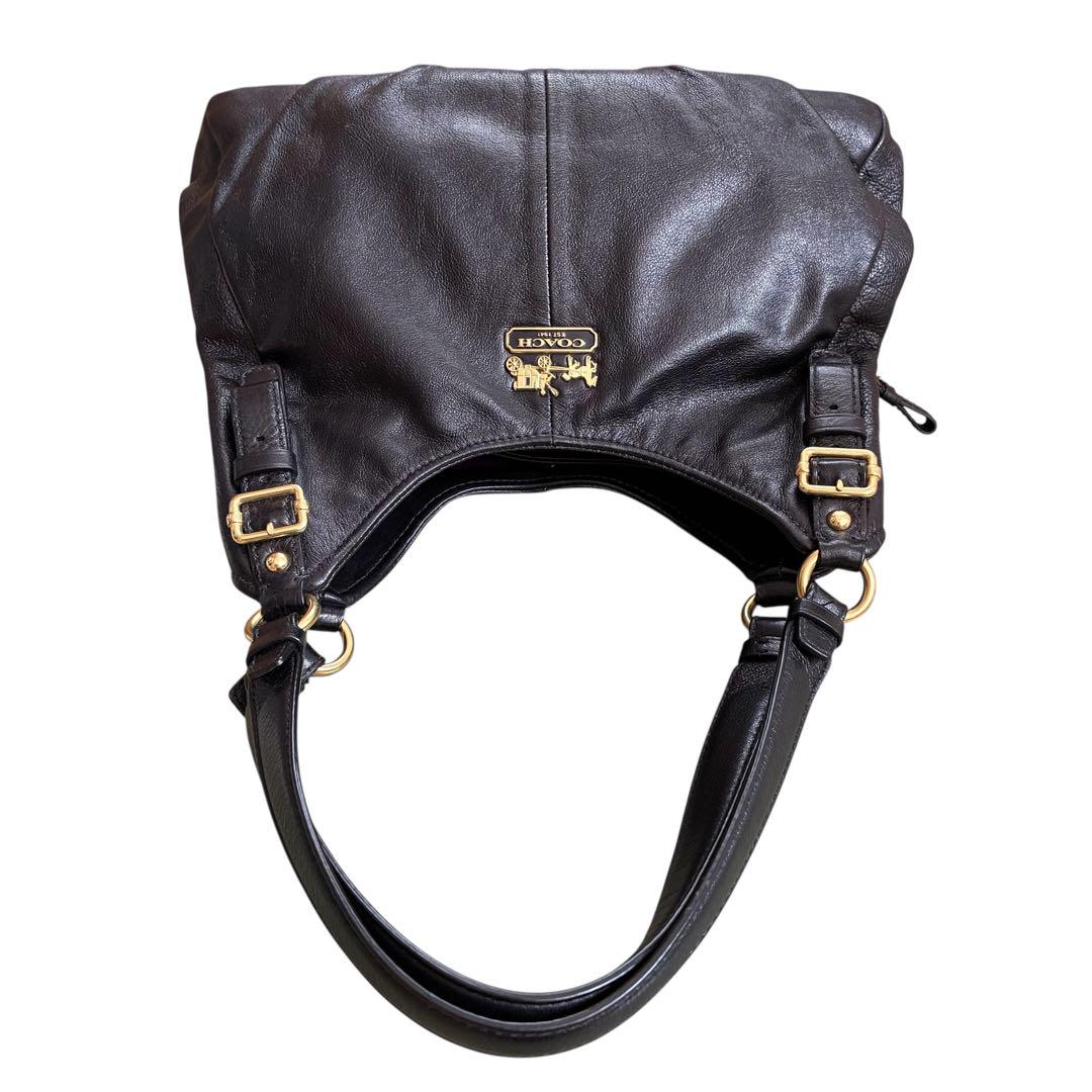 Do you have? 様 COACH ブラックレザー バッグ COACH ブラックレザー ショルダーバッグ - メルカリ