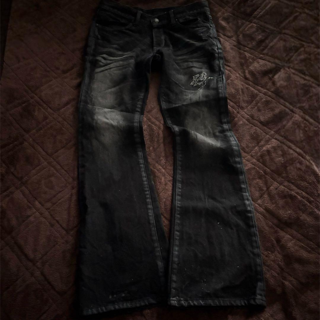 fuga flared pants denim archive 00s