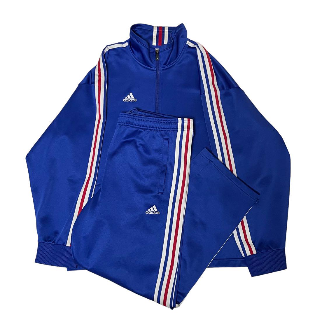 90s adidas アディダス　トラックジャージ　セットアップ上下　3本線