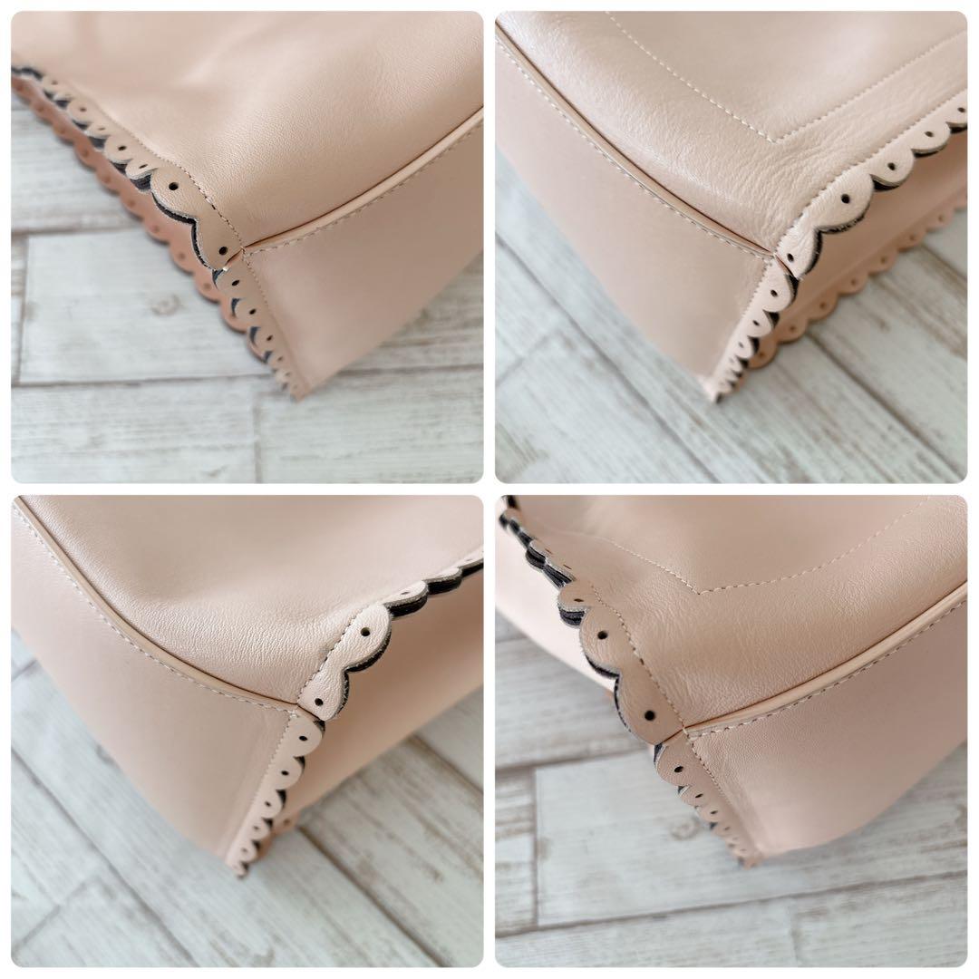 美品✨FURLA フルラ トートバッグ 斜め掛け 2way フリル ピンク 美品