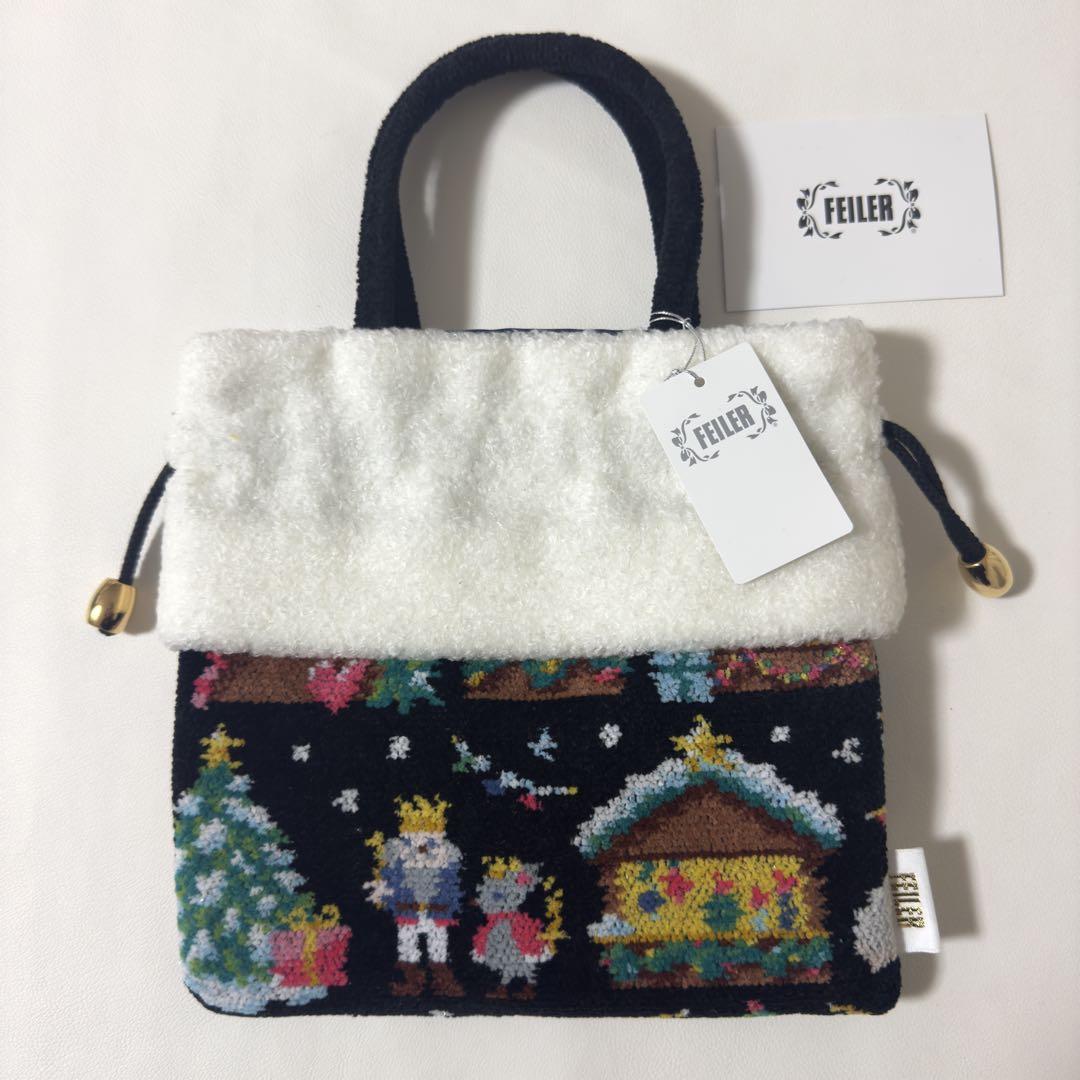 FEILER 手付き巾着 フェイラー クライナーマルクト 手付き巾着 WEB限定カラー 未使用品