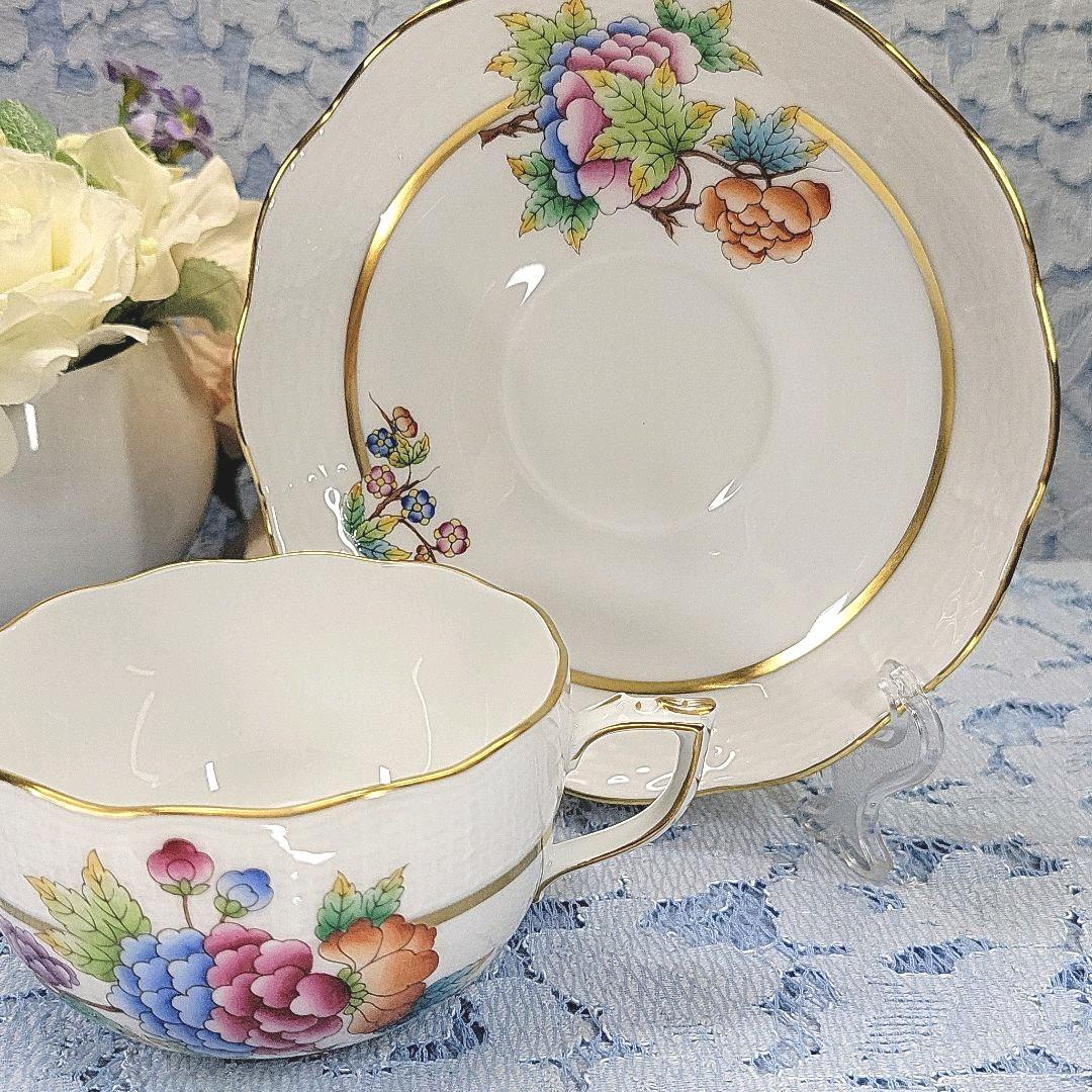 大人気新作 未使用 ヘレンド美品 金彩厚い芍薬のカップ&ソーサー1客です 未使用 98oxp-m83956394606 2022豊富な