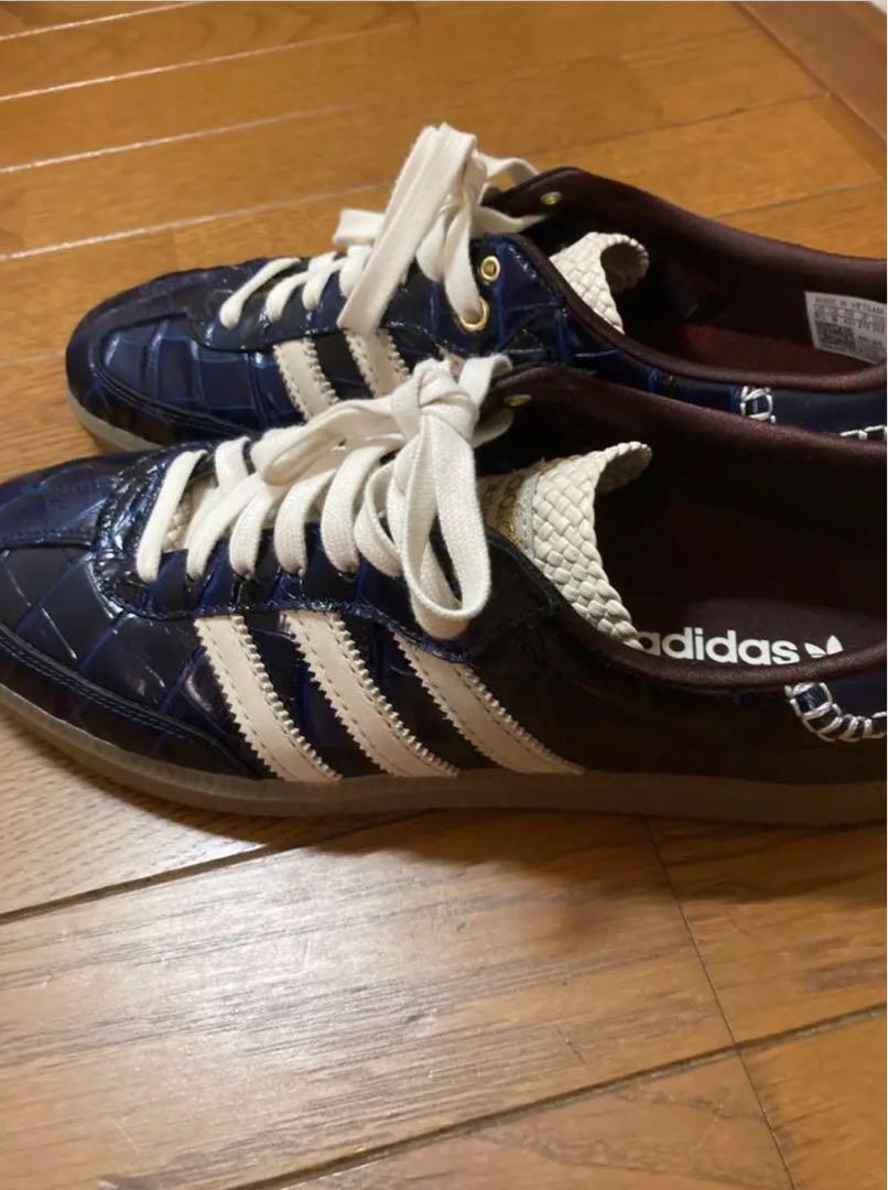 靴 adida wales bonner samba navy