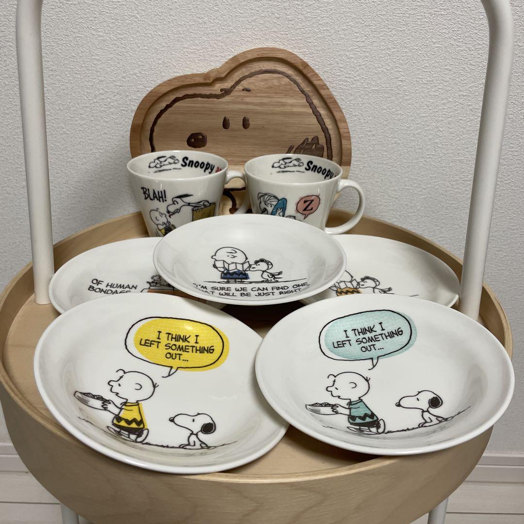 【新品未使用】スヌーピー プレート 木皿 マグカップ セット販売
