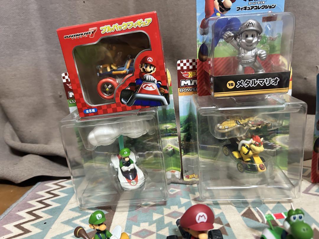 マリオカート　フィギュア　まとめ売り マリオカート プルバックカー マスコットフィギュア 4個 まとめ売り