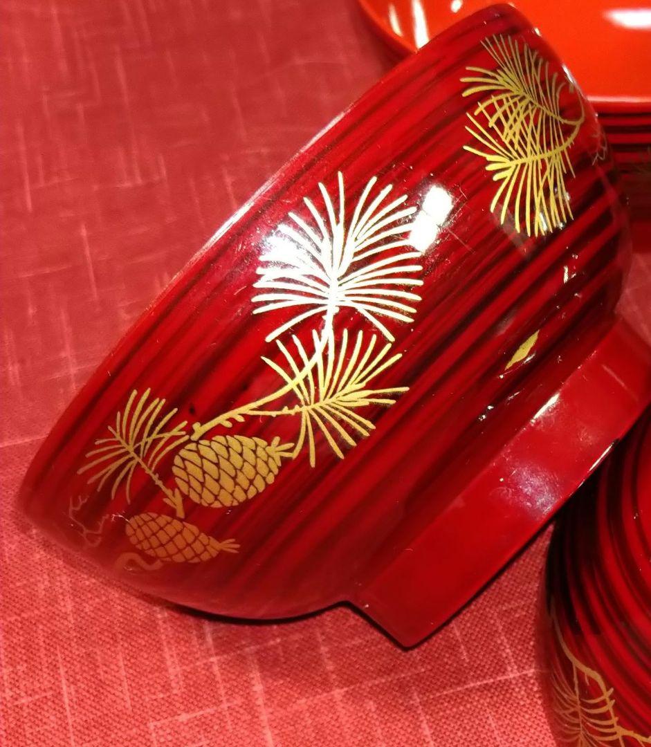 ♦素敵なおもてなし⬛ヴィンテージ品♦素敵な【松金彩刷毛絵柄】高級汁椀１客