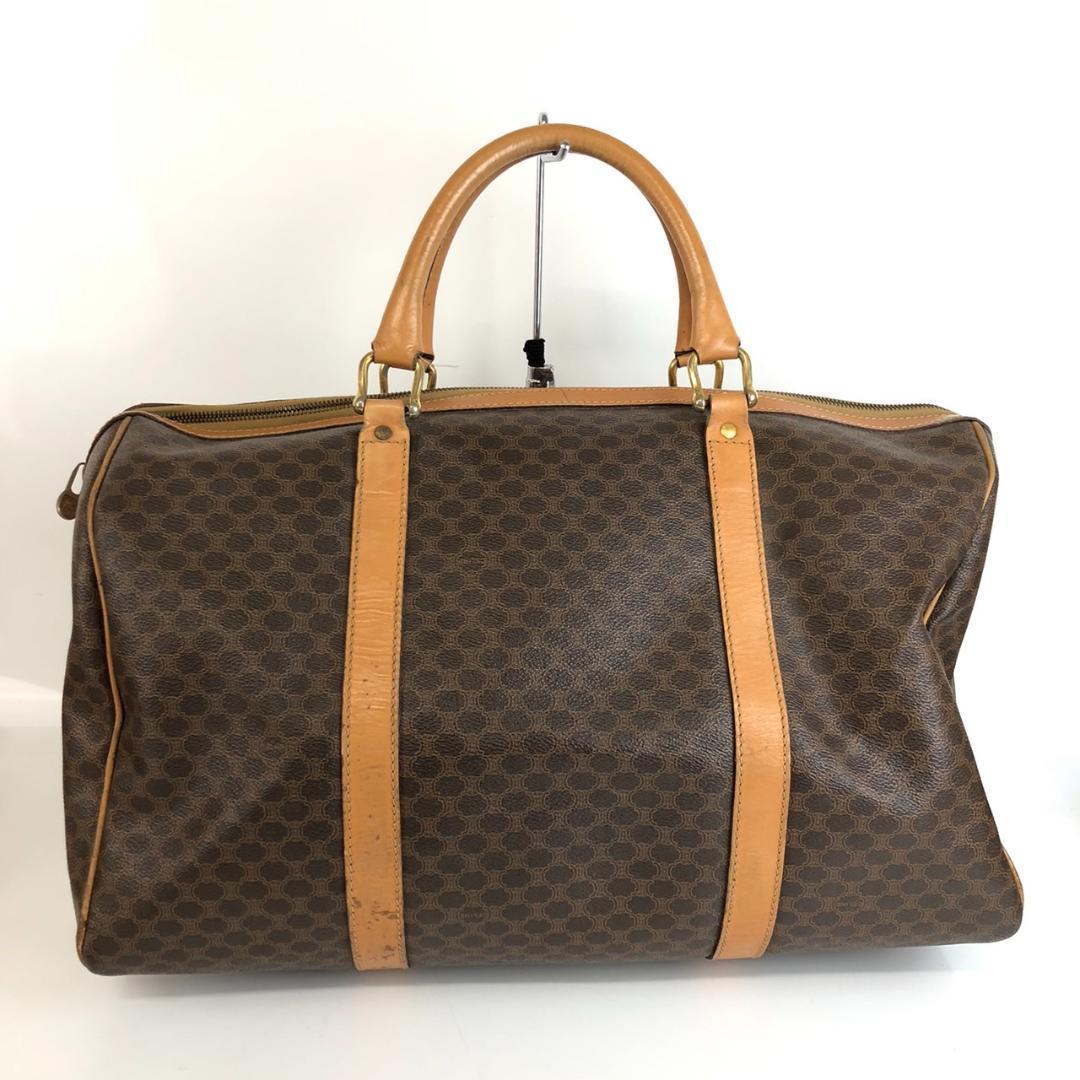 CELINE セリーヌ マカダム柄 ボストンバッグ ハンドバッグ ブランド