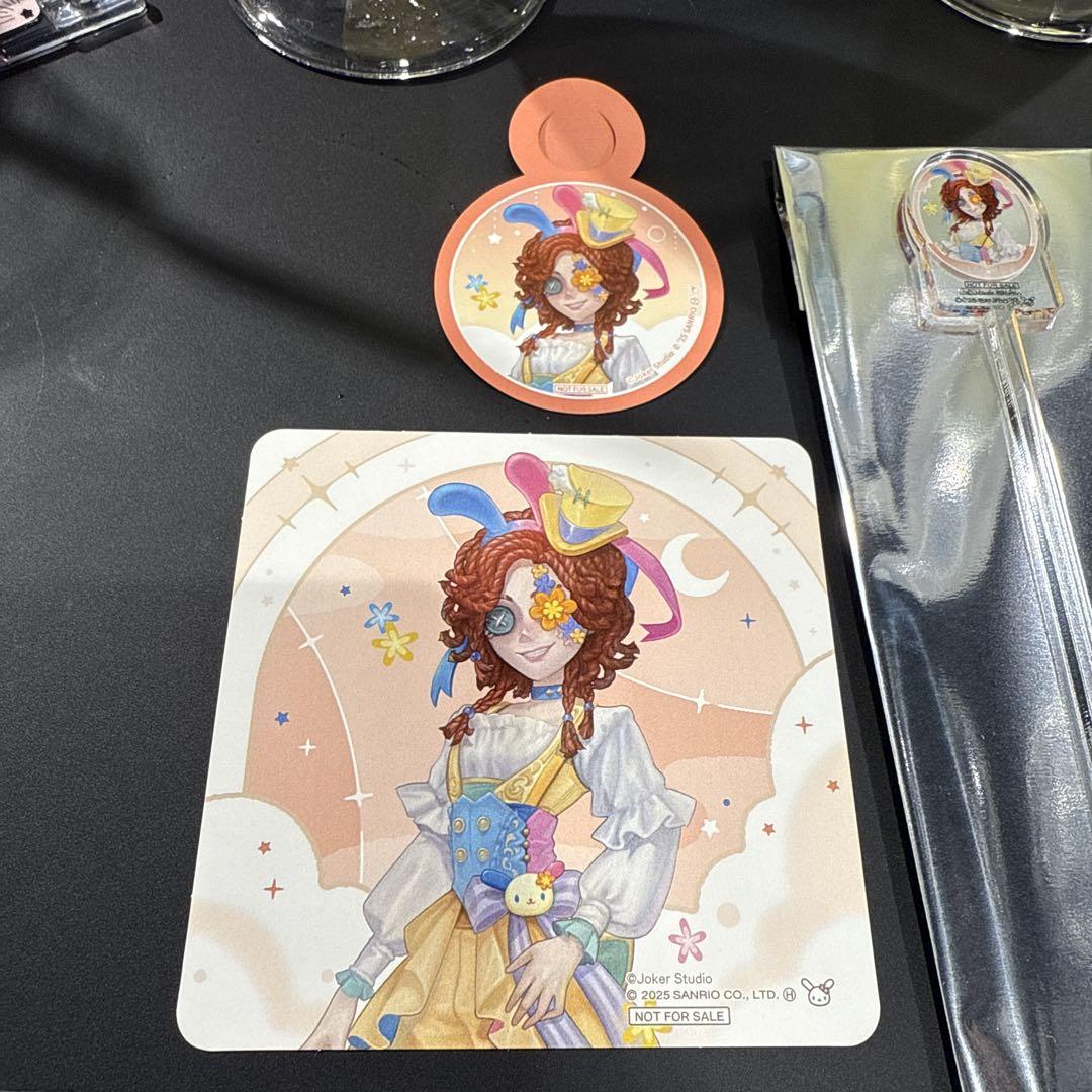 第五人格 サンリオキャラクターズ カフェ マドラー　コースター 弓使い 3点 第五人格サンリオコラボカフェ 弓使い マドラー コースター