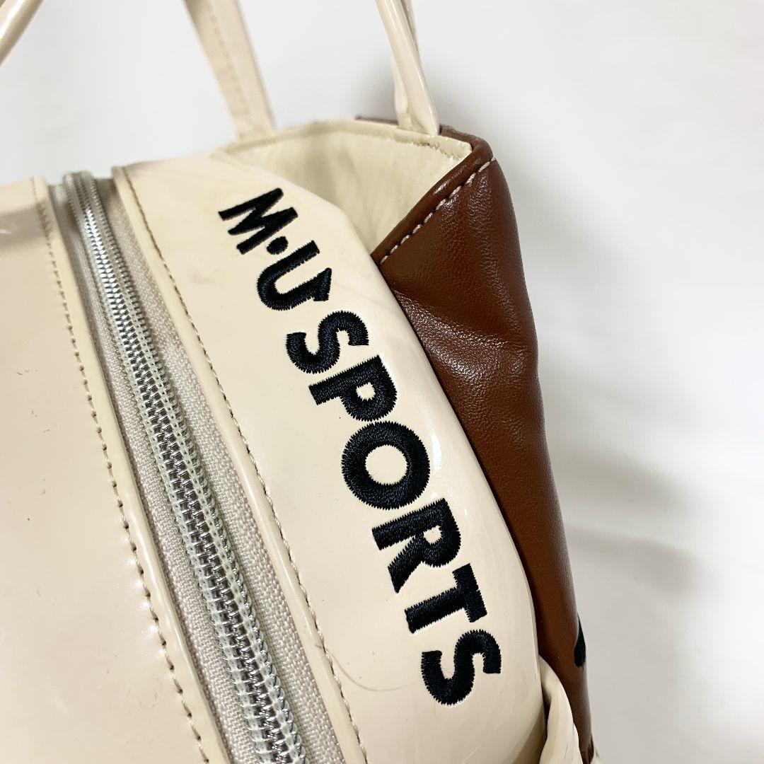 M・U SPORTS スポーツバッグ アイボリー 犬の顔刺繍