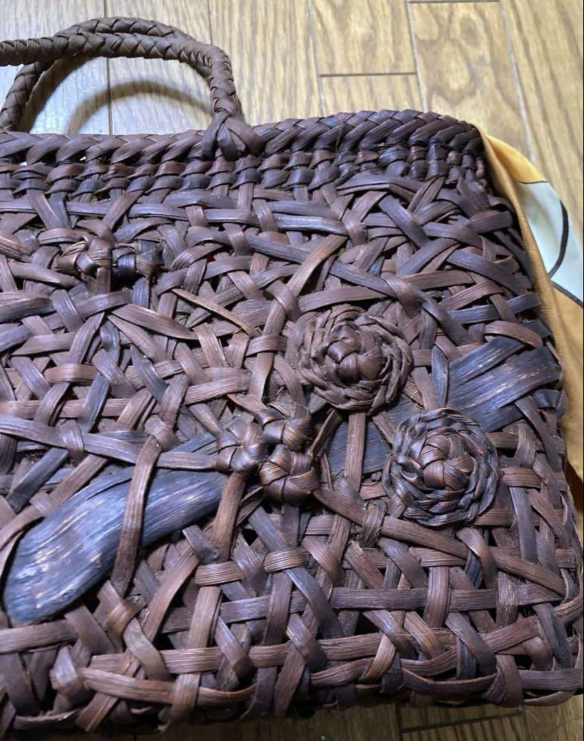伝統工芸様　専用　ブラウン編み込みトートバッグ