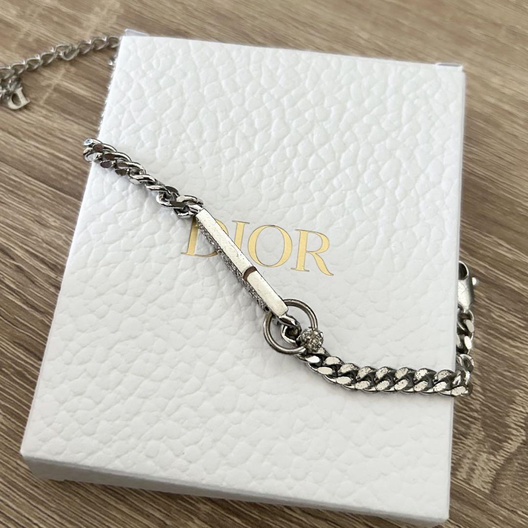 【希少】刻印有　Christian Dior ロゴ　プレート　ID ブレスレット