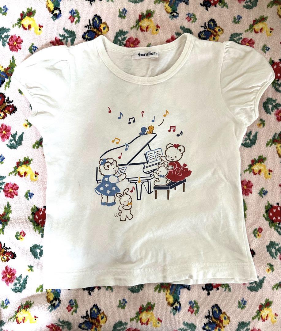 【2025】お歳暮・冬ギフト ファミリアおはなしTシャツピアノ110♪ トップス