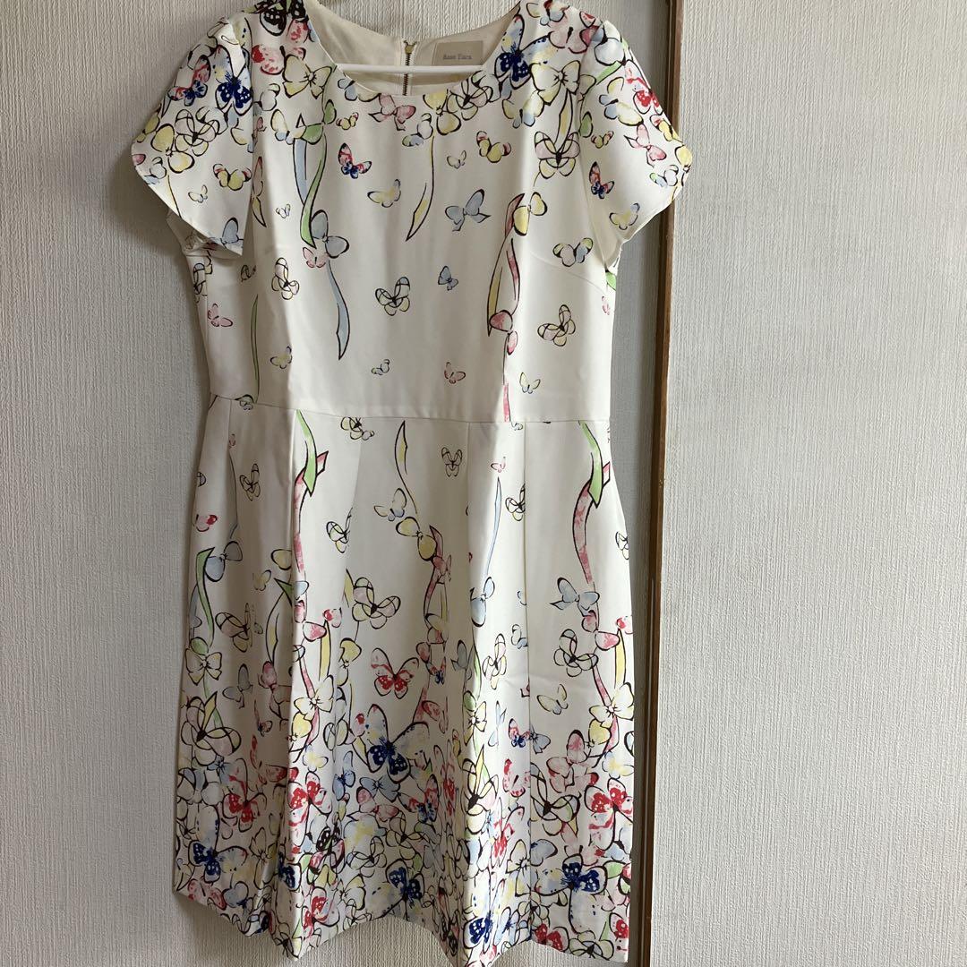 Rose Tiara 蝶々プリント 半袖ワンピースワンピース