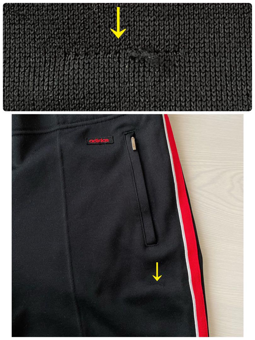 アディダス　トラックパンツ　ブラックadidas　デサント製　ビンテージ　O