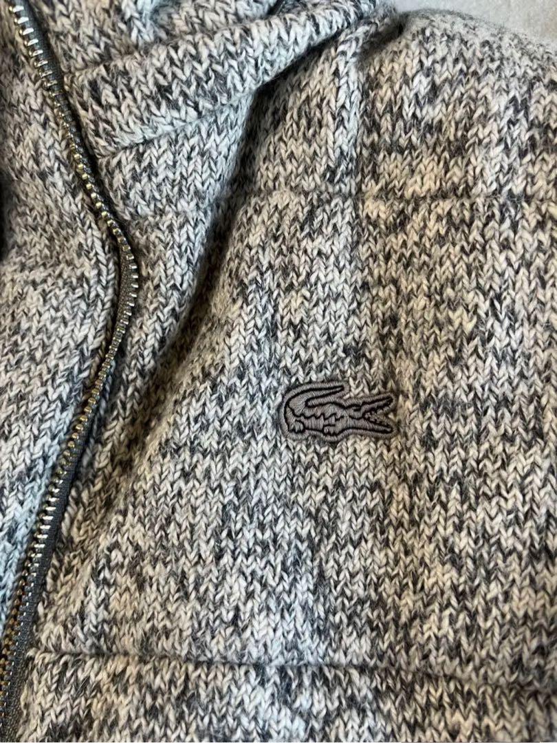 Lacoste フード付きダウンベスト グレー