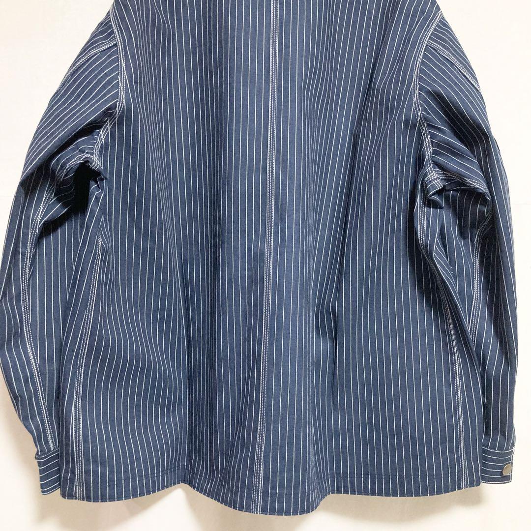 XLサイズ！south2west8 インディゴヒッコリーカバーオールジャケット XLサイズ！south2west8 インディゴヒッコリーカバーオールジャケット