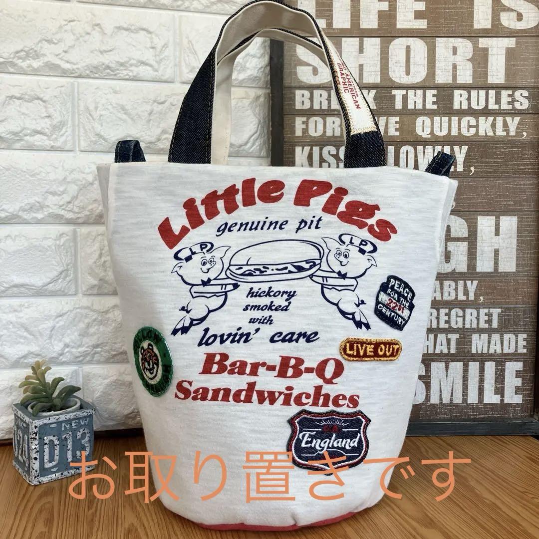 デニムリメイクバケツトートバッグ☆丸底バッグ☆ハンドメイドバッグ デニムリメイク】丸底バケツ型トートバッグ｜Yahoo!フリマ（旧