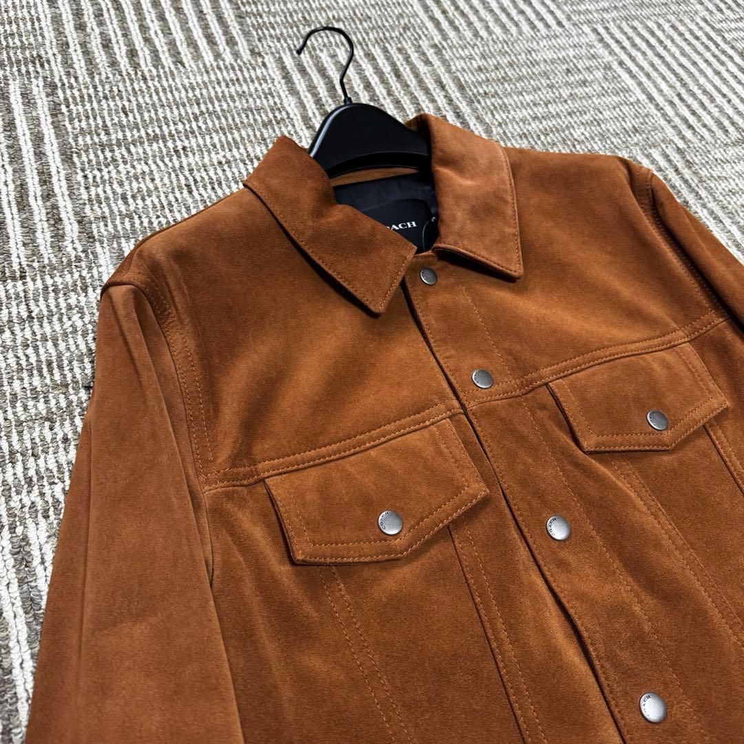 COACH スエード レザー ジャケット CQ106-TN2 タン M COACH スエード レザー ジャケット CQ106-TN2 タン M
