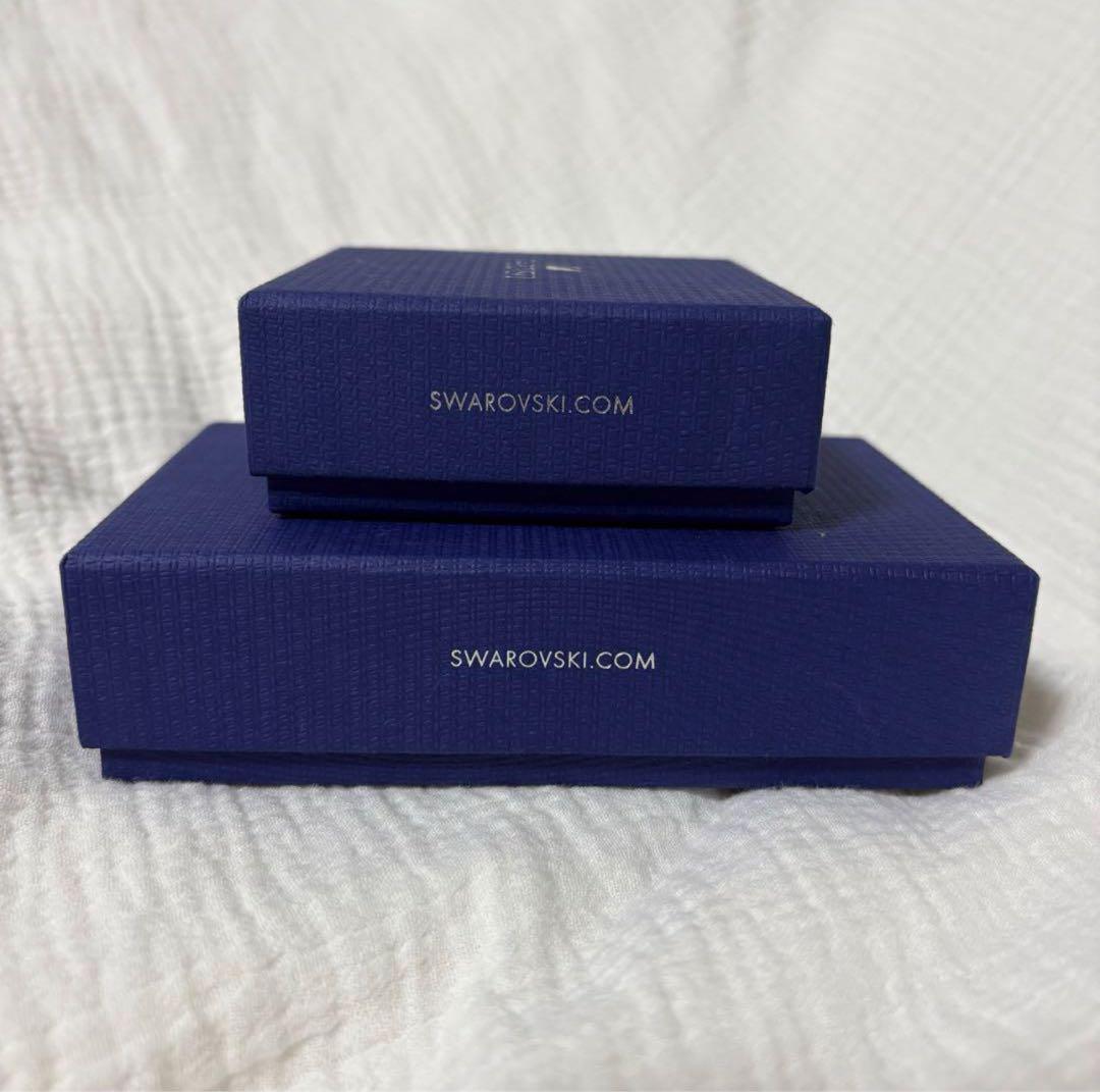 新品同様 SWAROVSKI スワロフスキー クリスタル ネックレス 青 箱付き