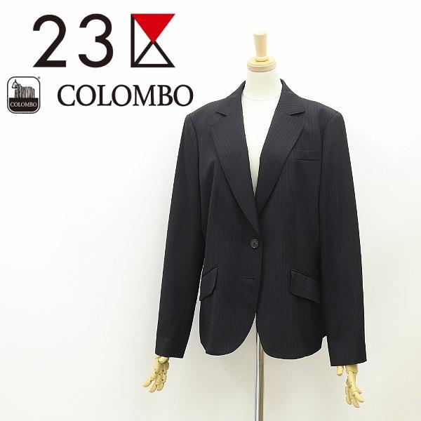 B1561■美品■23区×コロンボ ストライプ柄 ジャケット 48 大きいサイズ