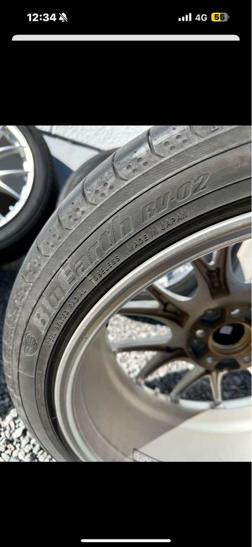RAYS HOMURA 2×7 19×8J×48 ホイールタイヤ4本セット
