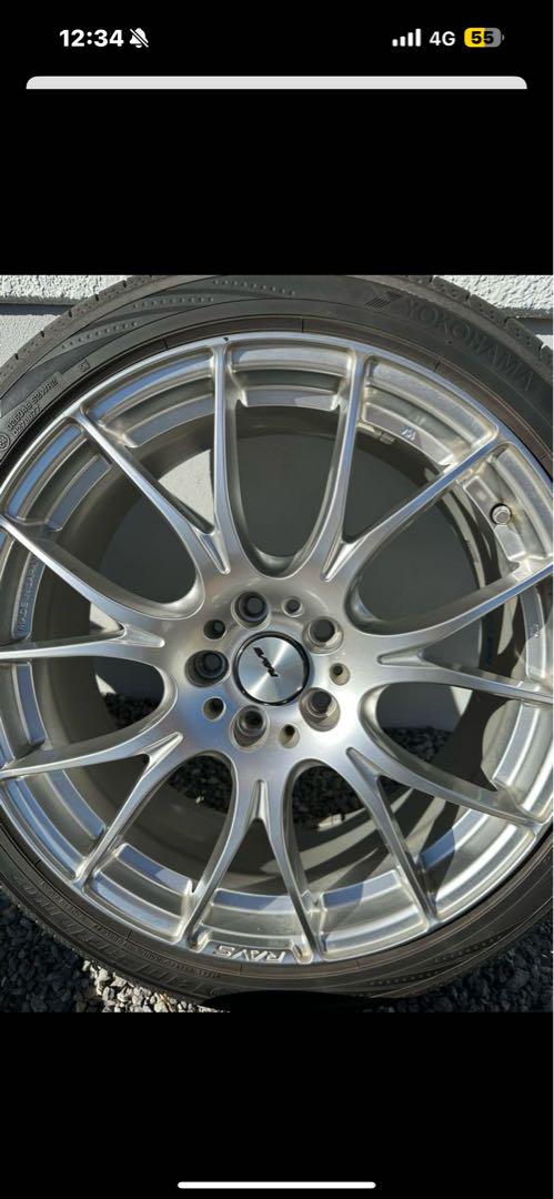RAYS HOMURA 2×7 19×8J×48 ホイールタイヤ4本セット
