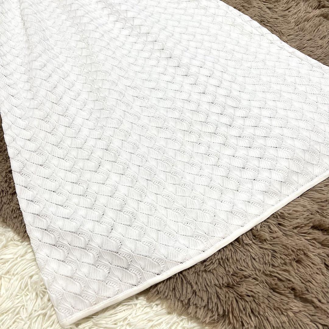 極美品： ANAYIバルファスジャージーワンピース ノースリーブサマーニットM 極美品✨ANAYI バルファスジャージーワンピース ノースリーブ