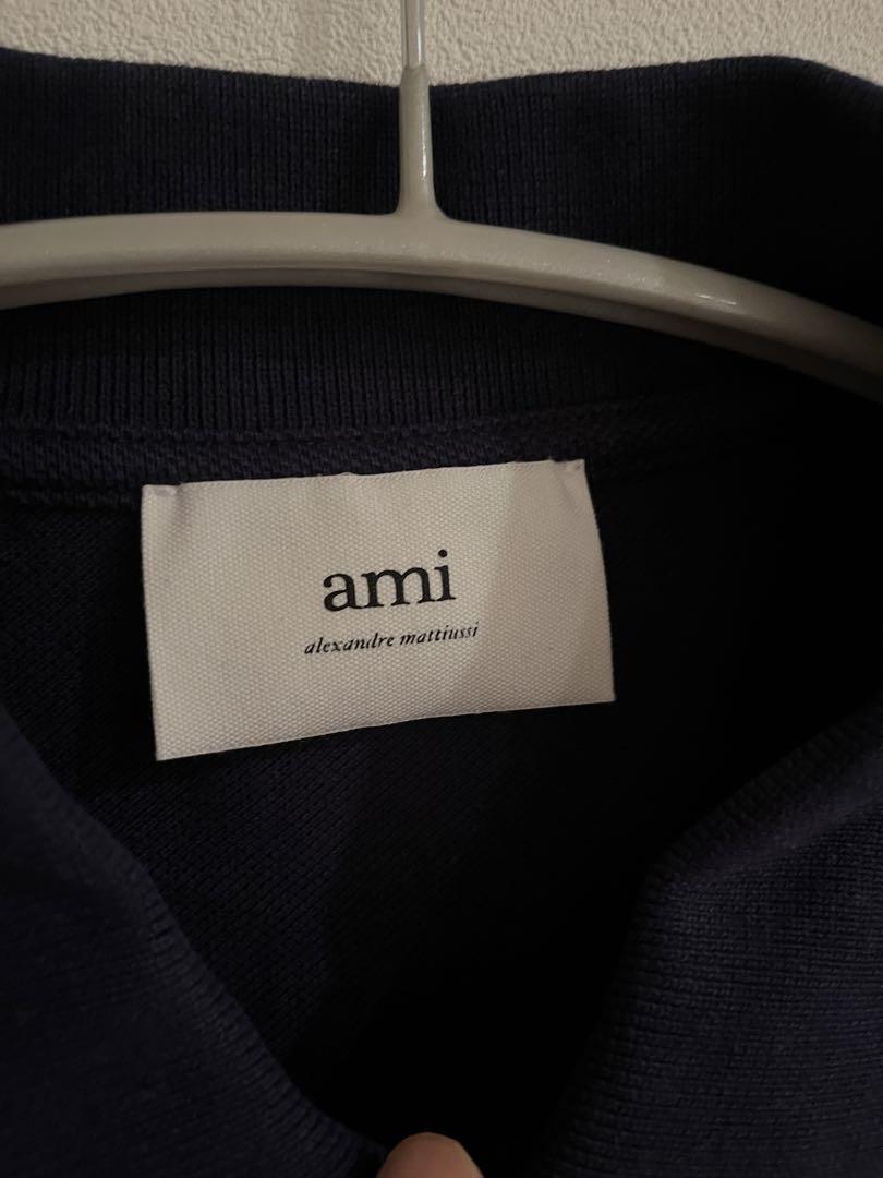 本物　Ami paris アミパリス ポロシャツ ネイビー　紺