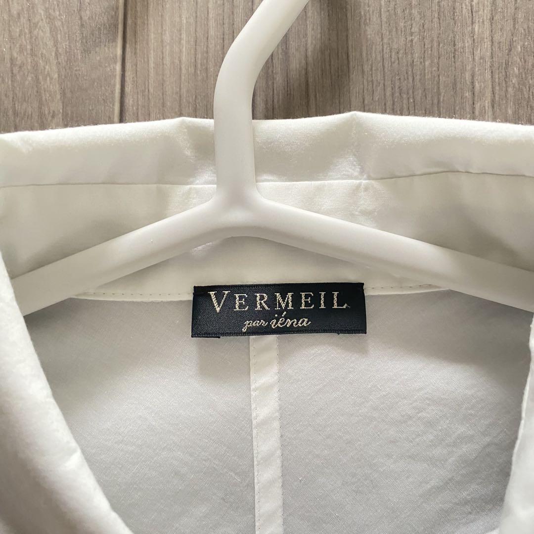 VERMEIL par iena ボウタイシャツブラウス ホワイトベイクルーズ
