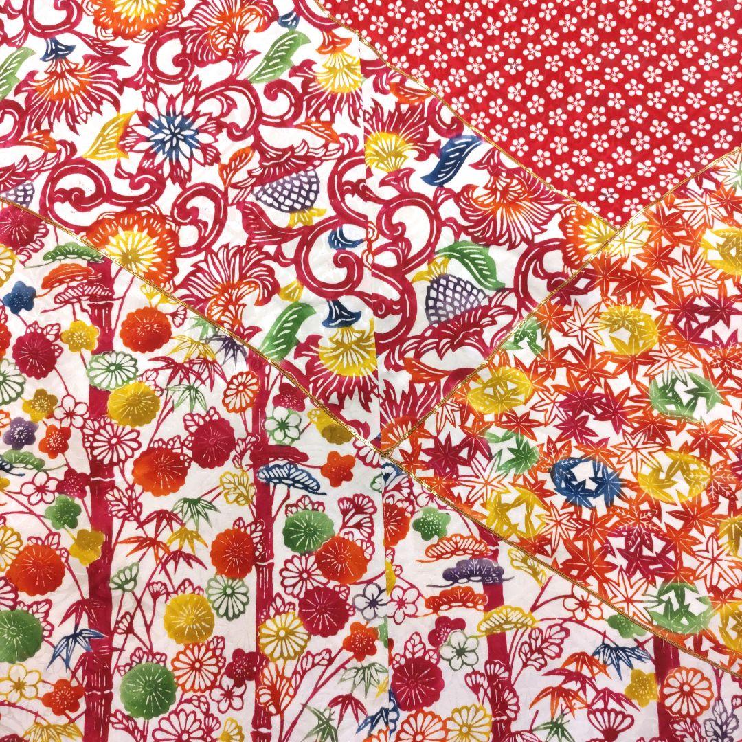 振袖 綸子 型染め 金駒刺繍