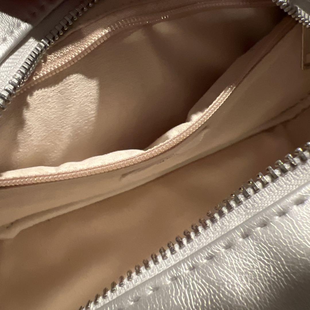 韓国ブランド MUR Poi Bag 2ポケット ハンドバッグ シルバー