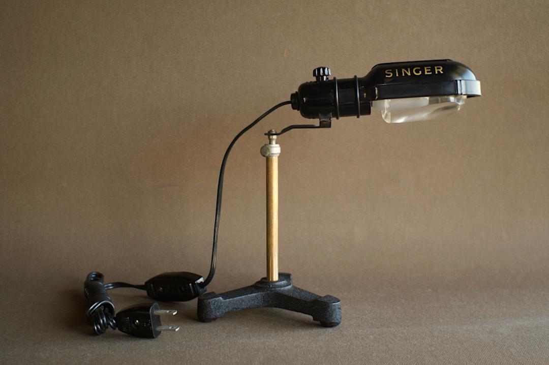 SINGER ワークランプ ビンテージ 電気スタンド 照明 古道具 ミシン灯