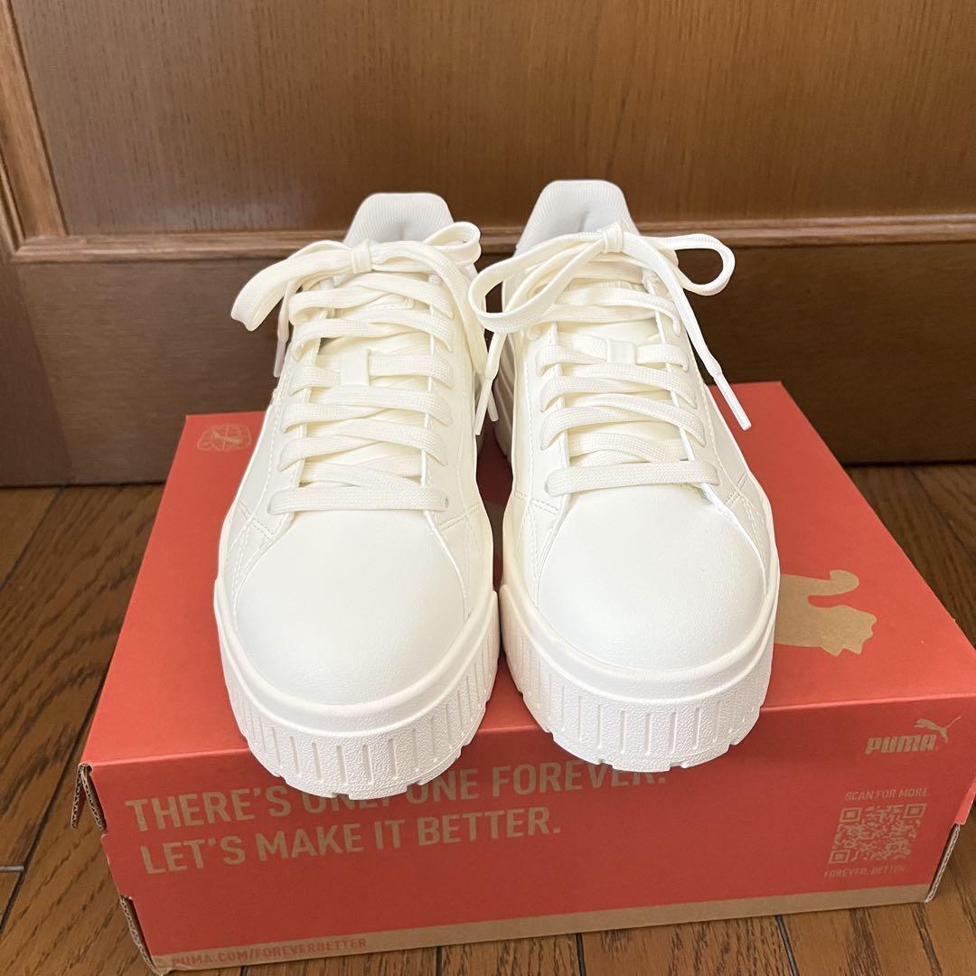 Puma ホワイト プラットフォームスニーカー
