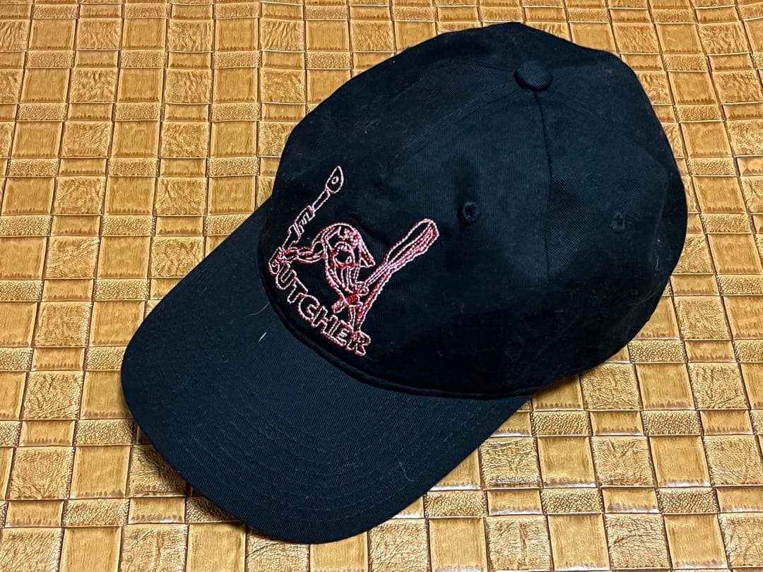 マルボロ×ダイエットブッチャースリムスキン　キャップ　/F　ブラック　刺繍　黒