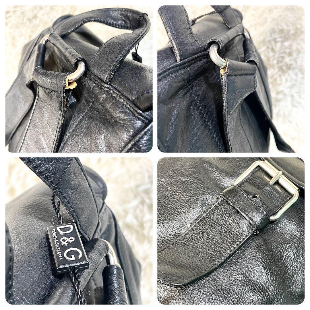 ドルガバ D &G リュックサック パックパック ブラック 黒 レザー